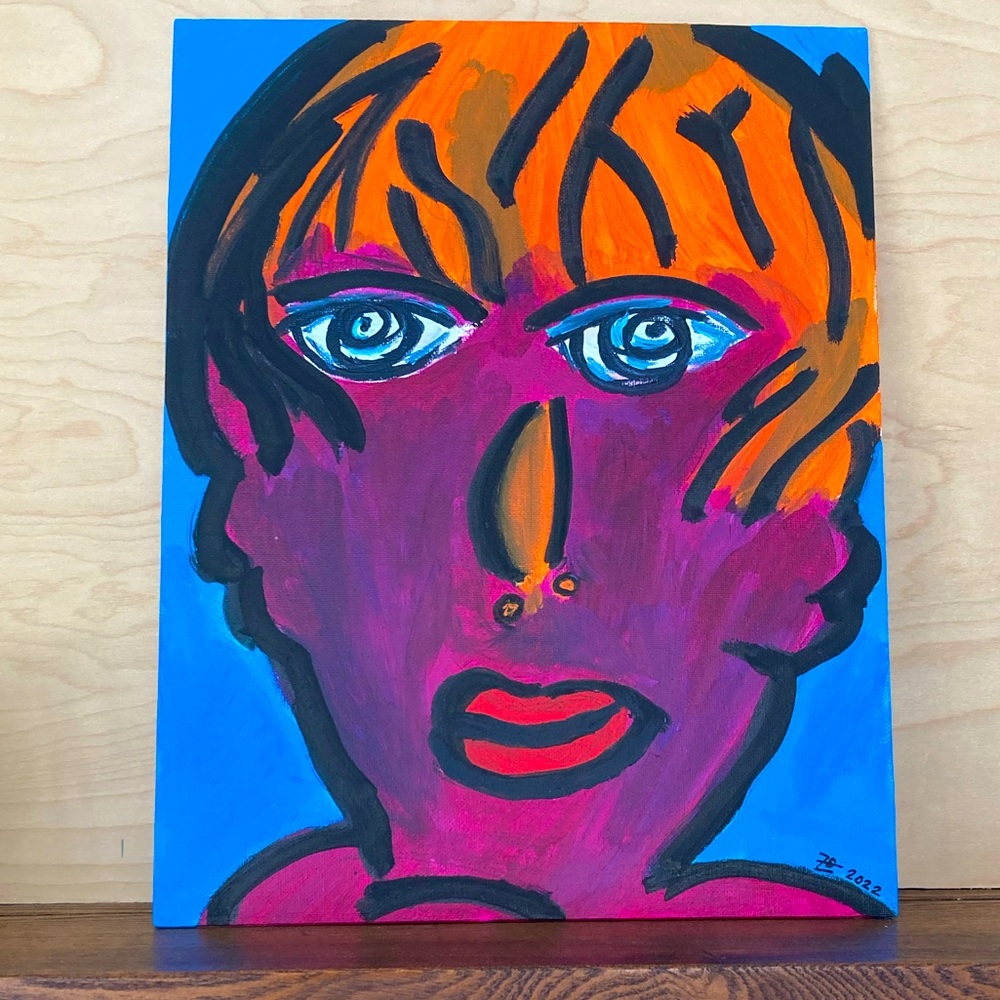 Painting in the style of Andy Warhol
